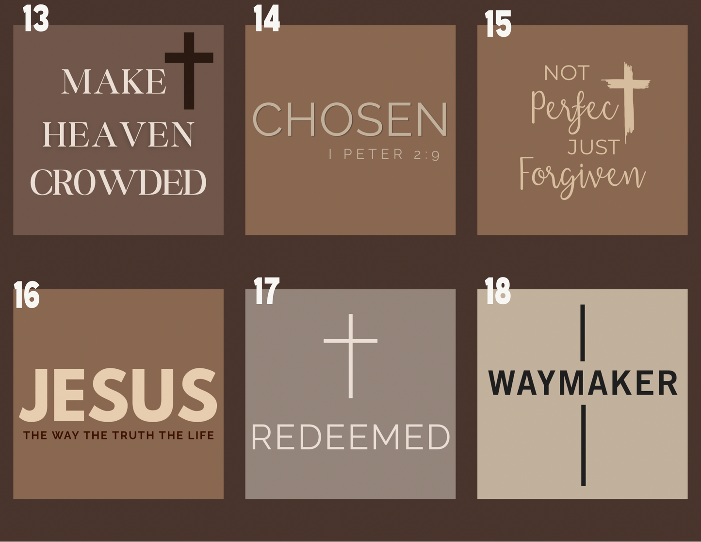 Christian Inspirational Magnets - Ready-Made Designs