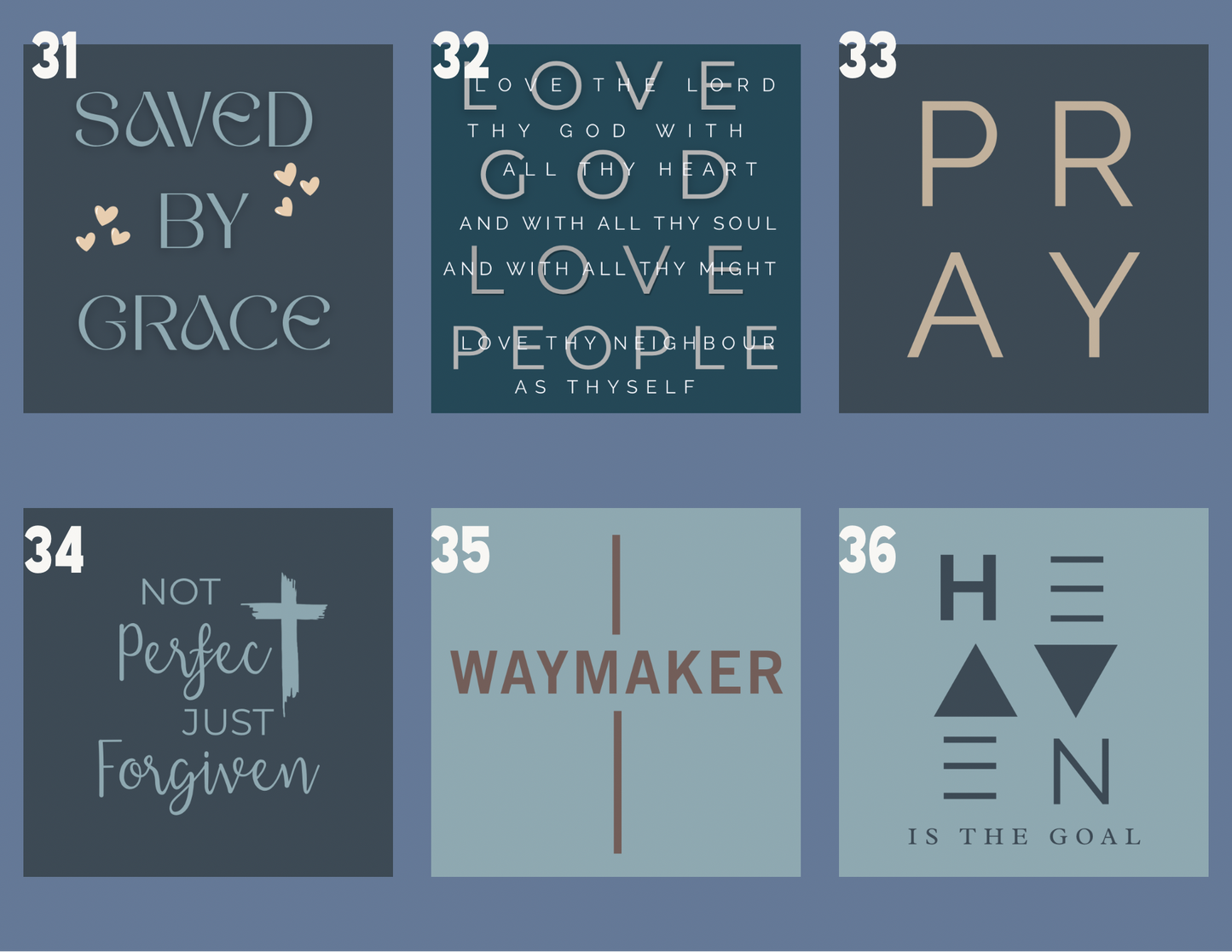 Christian Inspirational Magnets - Ready-Made Designs