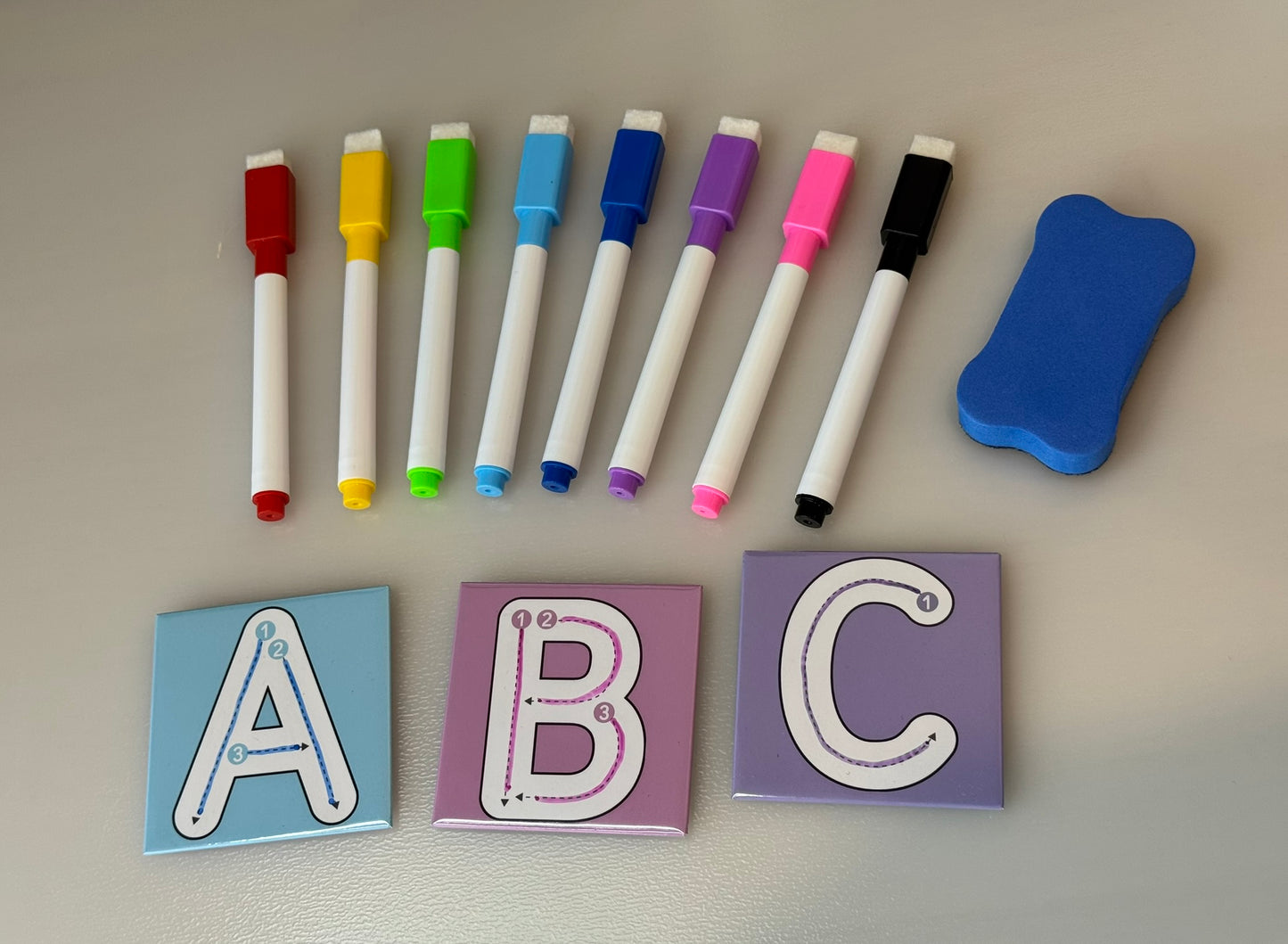 Kids Alphabet Trace & Erase w/ Colour Markers