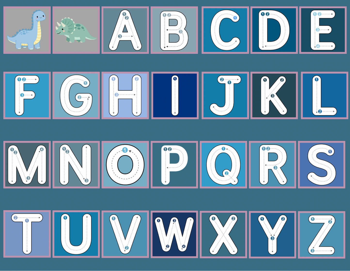 Kids Alphabet Trace & Erase w/ Colour Markers
