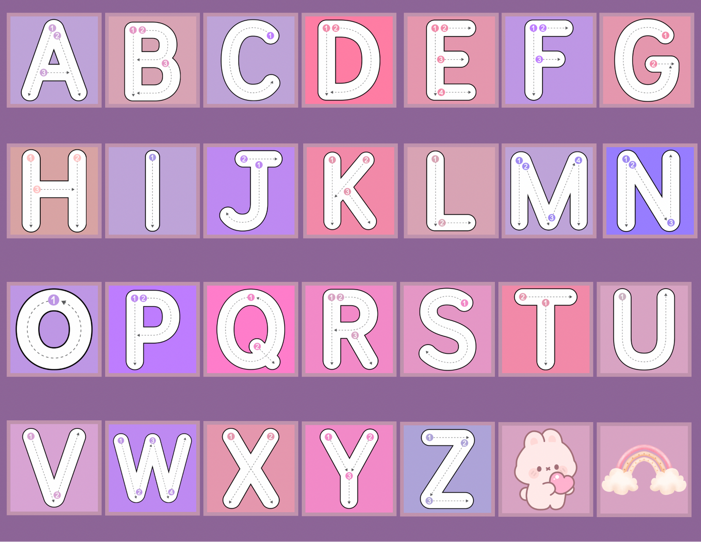Kids Alphabet Trace & Erase w/ Colour Markers