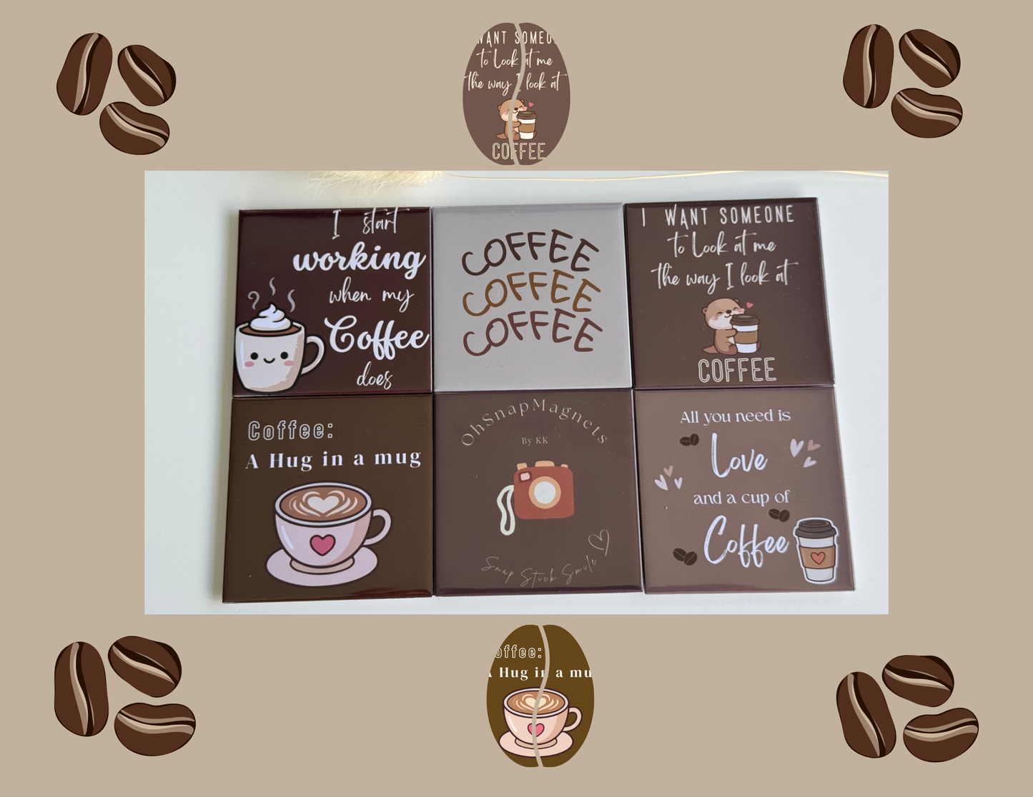 Coffee Lovers + Christian Inspired Magnets - Ready-Made Designs