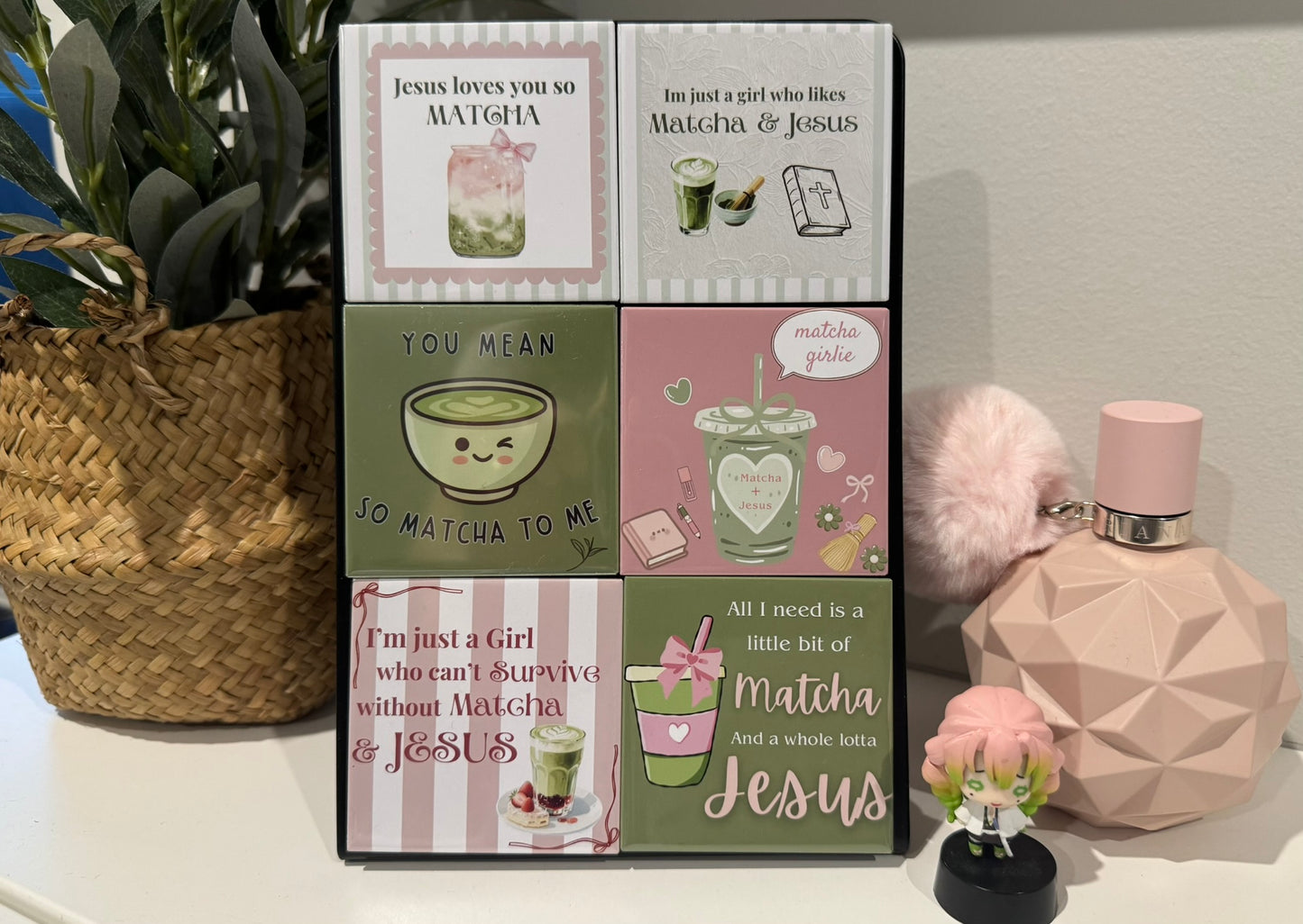 Matcha Lover + Christian Inspired Magnets - Ready-Made Designs