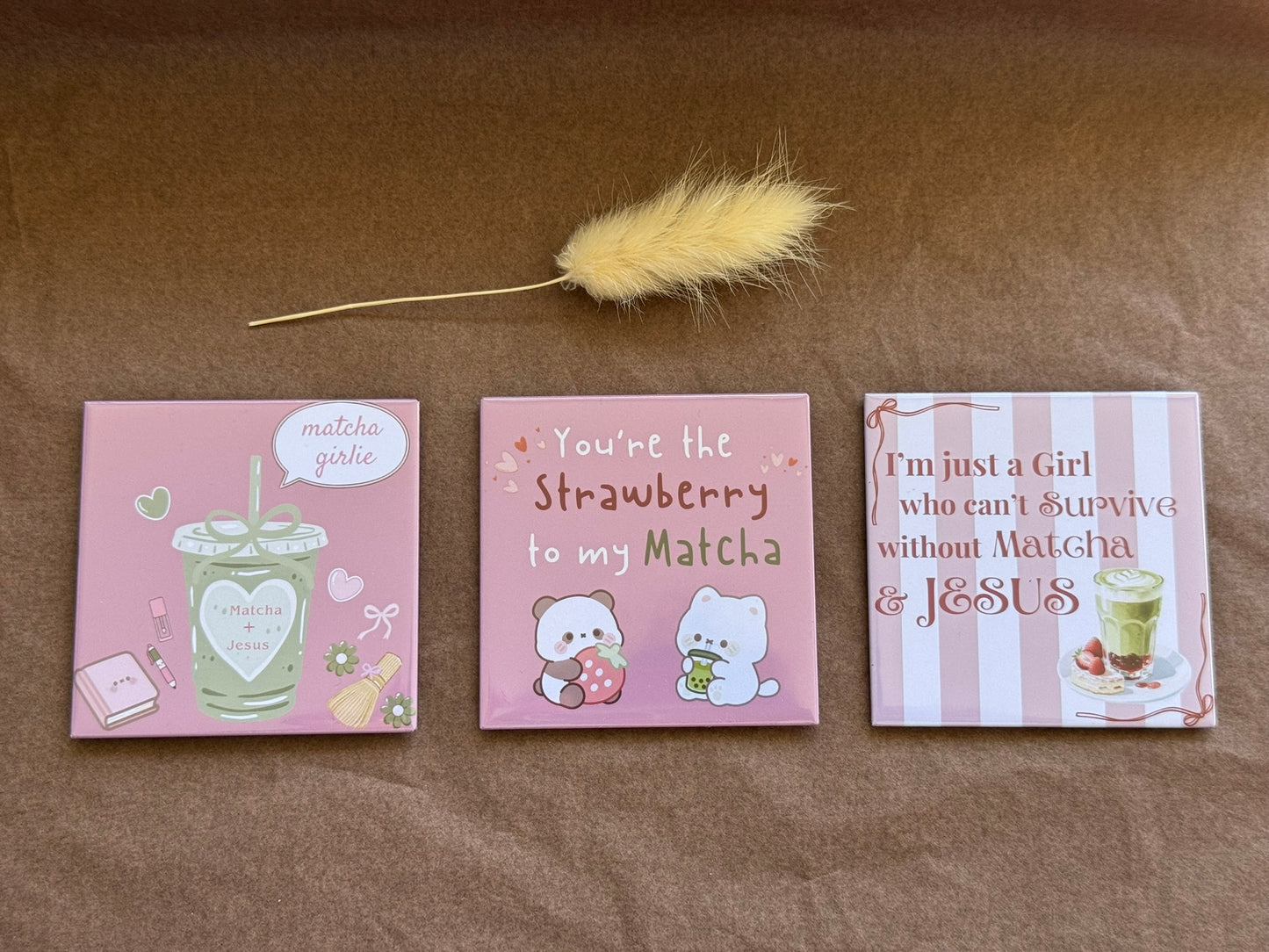 Matcha Lover + Christian Inspired Magnets - Ready-Made Designs