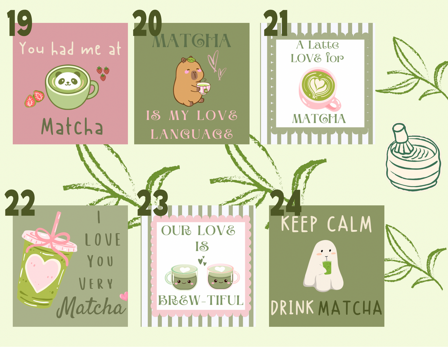 Matcha Lover + Christian Inspired Magnets - Ready-Made Designs
