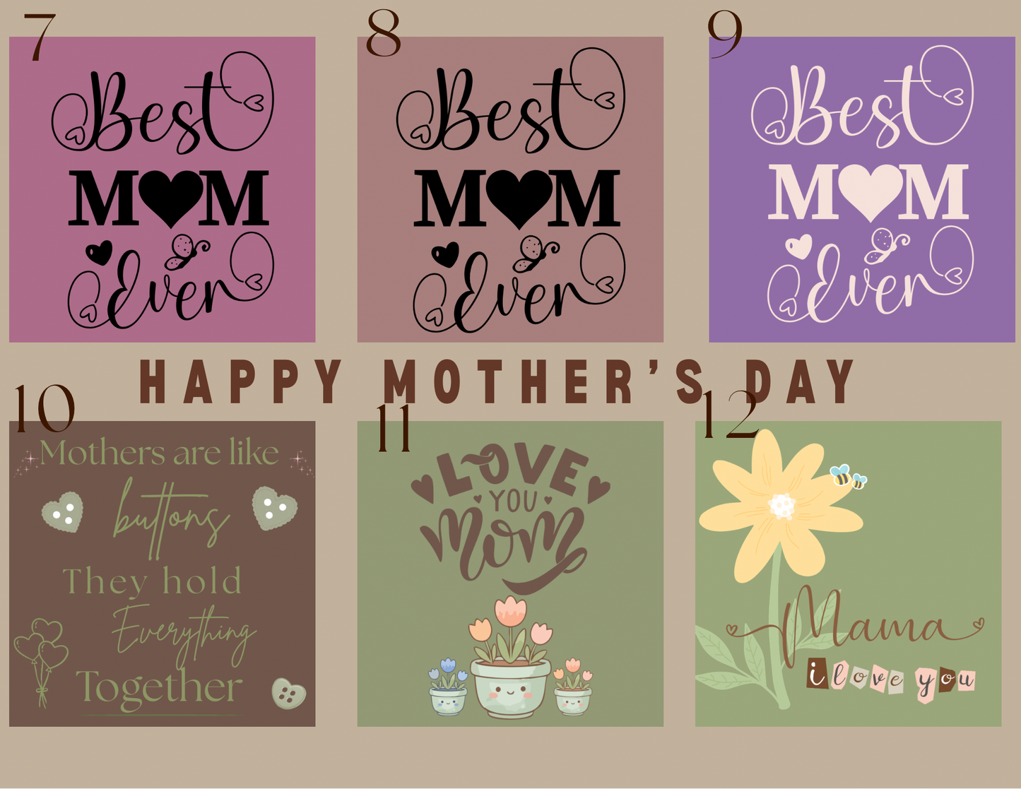 Mother's Day Magnets - Ready-Made Designs